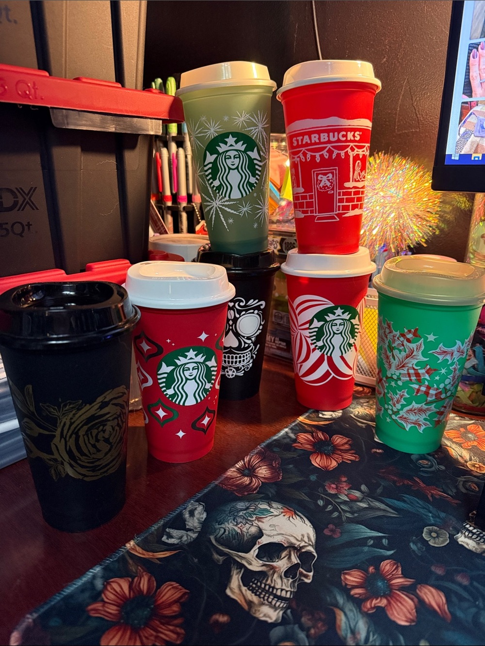 Starbucks Hot reusable cups - 7CT - see pics